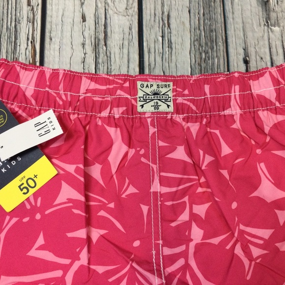 Gap Boys XS 4-5, S 6-7, M 8 Pink Tropical Swim Trunks Swimsuit. NWT - Picture 4 of 6